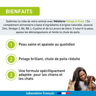 Vétoform Complément Alimentaire Pelage et Peau