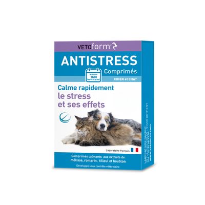 Vétoform Anti-Stress Chien & Chat - aux extraits de plantes - x20 comprimés