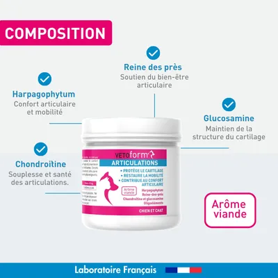 Vétoform Articulations - Complément Alimentaire - Chien et Chat 100gr Vétoform Articulations - Complément Alimentaire - Chien et Chat 100gr