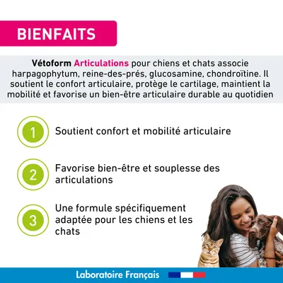 Vétoform Articulations - Complément Alimentaire - Chien et Chat 100gr Vétoform Articulations - Complément Alimentaire - Chien et Chat 100gr