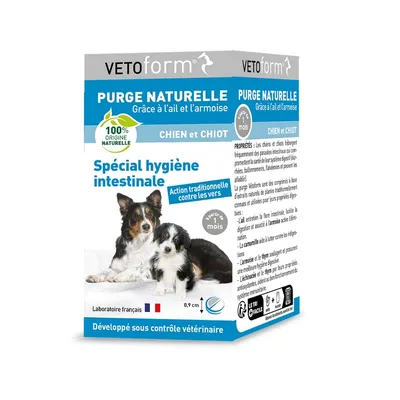 Vétoform Purge Naturelle Chien et Chiot - x50 Comprimés Vétoform Purge Naturelle Chien et Chiot - x50 Comprimés