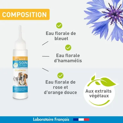 Vétoform Lotion Nettoyante Oculaire Chien et Chat - 100ml
