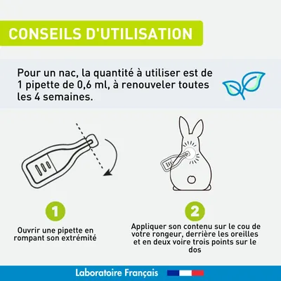 Vétoform Pipettes Antiparasitaires Petits Rongeurs - 3 mois de protection