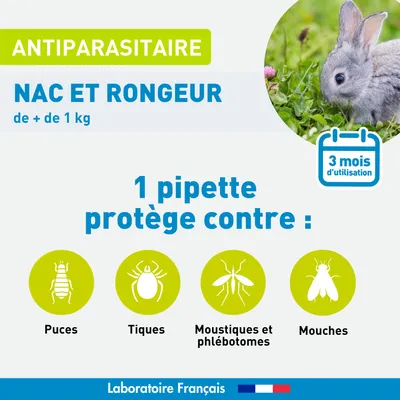 Vétoform Pipettes Antiparasitaires Petits Rongeurs - 3 mois de protection