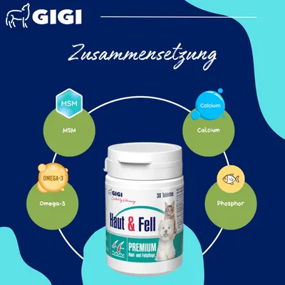 Haut & Fell Für Hunde und Katzen Anti-Juckreiz & glänzendes Fell GIGI VET
