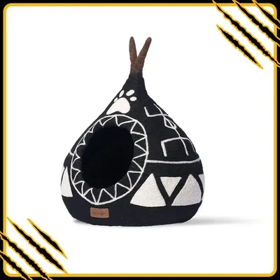 MariGold Tipi pour chat en feutre de laine grand format Stone