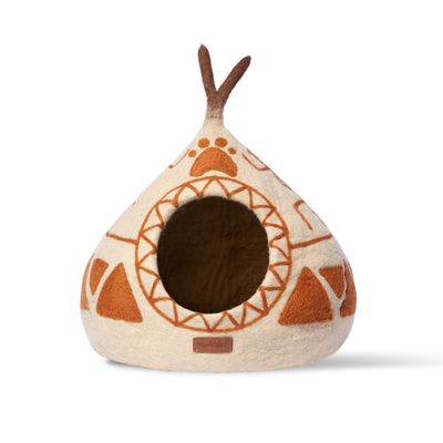 Tipi pour chat en feutre de laine grand format Stone