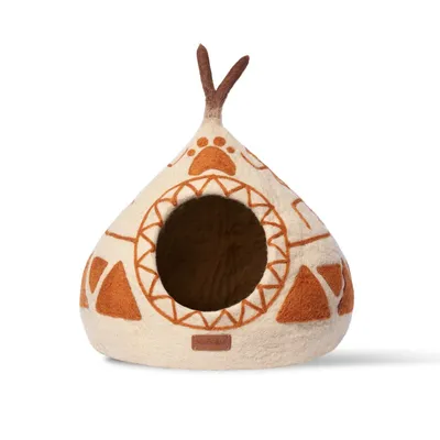 Tipi pour chat en feutre de laine grand format Stone