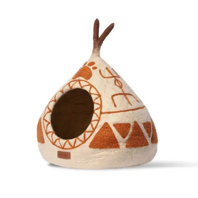 Tipi pour chat en feutre de laine grand format Stone