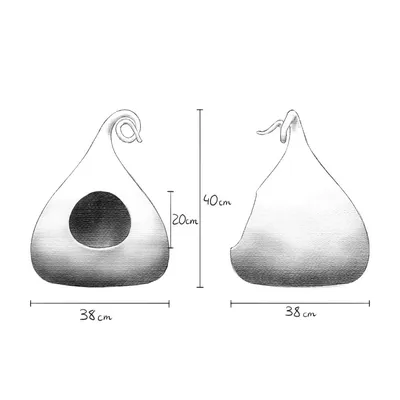 MariGold Niche pour chat en feutre de laine naturelle Bambou