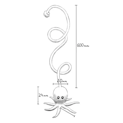 MariGold Jouet pieuvre pour chat en laine naturelle Siphon