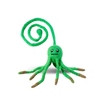 Peluche pieuvre pour chat en laine naturelle Tentac
