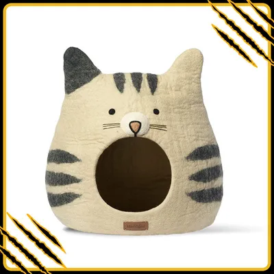 MariGold Grotte pour chat en feutre de laine nordique Yeti