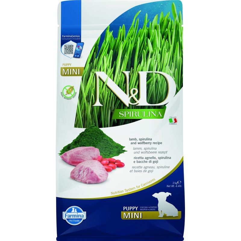 N&D - Nourriture pour chiots - Spirulina Agneau petites races