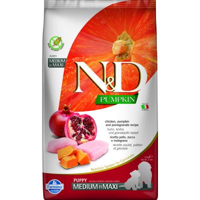 N&D Pumpkin - Croquettes Chiot - Poulet Grandes Races