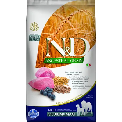 N&D - Croquettes Chien - Ancestral Grain Agneau N&D - Croquettes Chien - Ancestral Grain Agneau