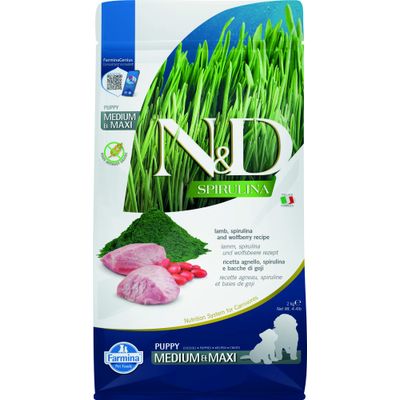 N&D - Nourriture pour chiots - Spirulina Agneau