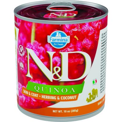 N&D Quinoa Skin & Coat - Alimentation humide - Hareng