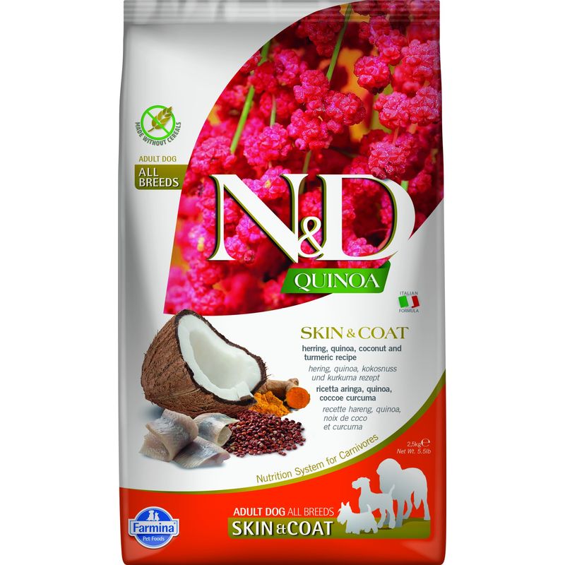 N&D - Alimentation Chien - Quinoa Skin & Coat Hareng