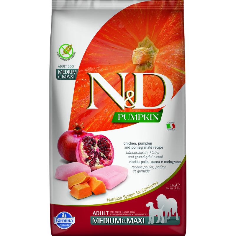 N&D Pumpkin - Aliment Chien - Poulet moyennes et grandes races