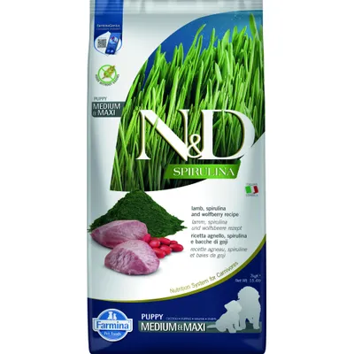 N&D - Nourriture pour chiots - Spirulina Agneau
