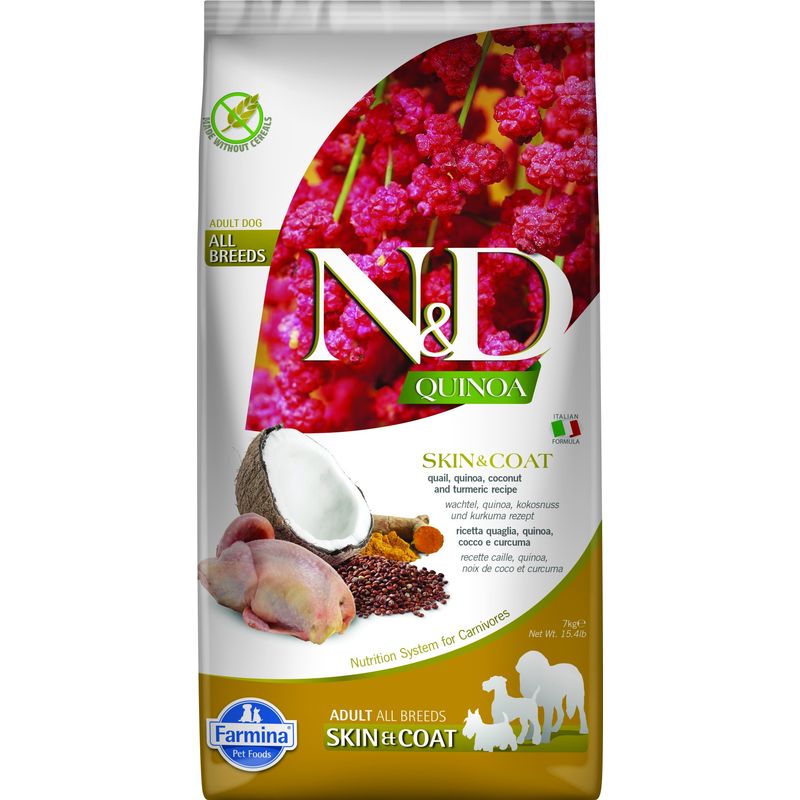 N&D Quinoa - Alimentation Chien - Skin & Coat Caille