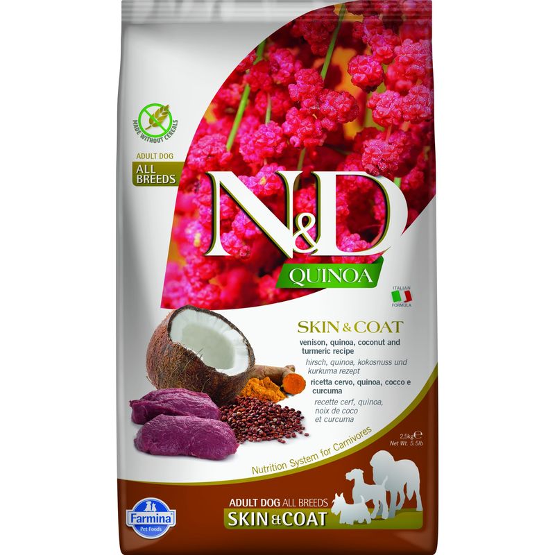 N&D Quinoa - Alimentation Chien - Skin & Coat Cerf