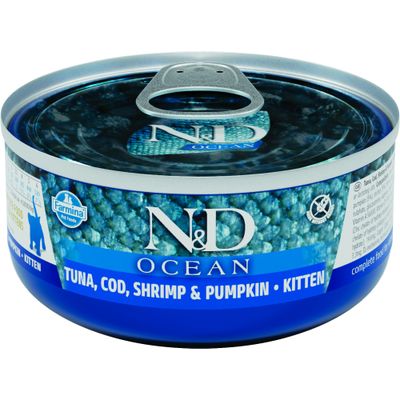 N&D Ocean - Nourriture humide chaton - Thon Morue