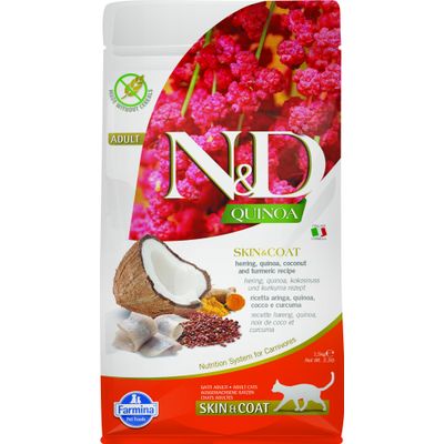 Farmina - Croquettes Chat - N&D Quinoa Skin & Coat Hareng