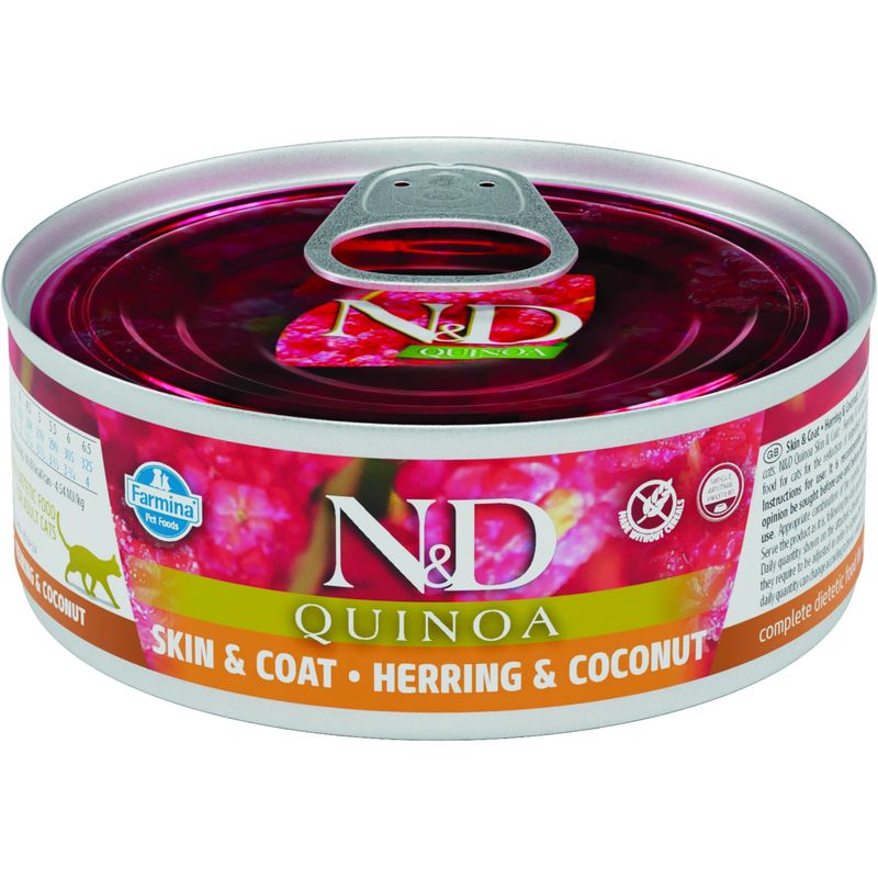 N&D - Aliment Chat - Quinoa Skin & Coat Hareng