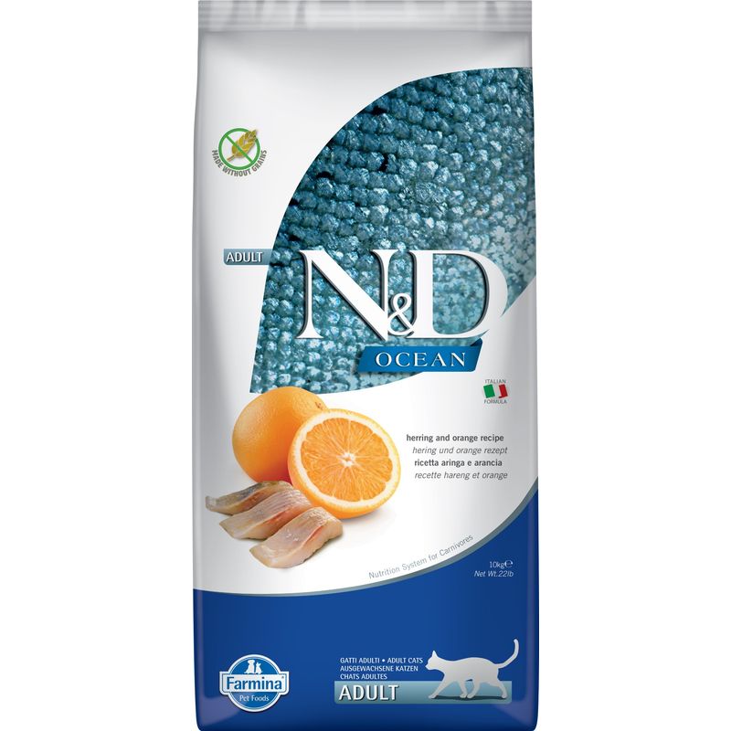 Farmina - Aliment pour chat - N&D Ocean Hareng et orange