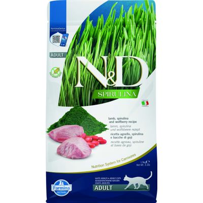 N&D Spirulina pour chat Agneau 1,5 kg