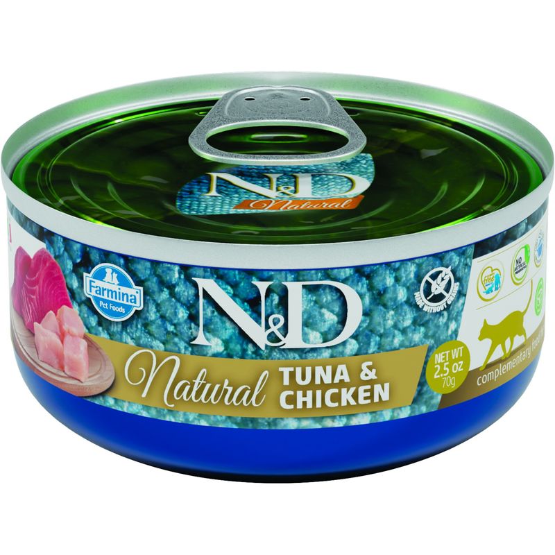 Farmina - Nourriture humide pour chats - N&D Natural Thon au Poulet