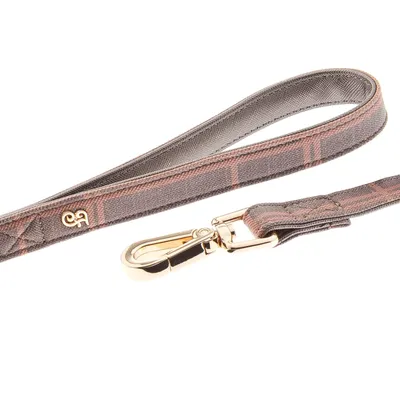 FERRIBIELLA Laisse Chien Cuir Durable Prise Sûre - Rose et Gris FERRIBIELLA Laisse Chien Cuir Durable Prise Sûre - Rose et Gris
