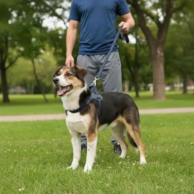 FERRIBIELLA Laisse Chien Cuir Durable Prise Sûre - Bleu