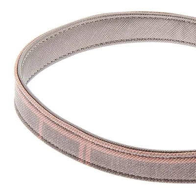 FERRIBIELLA Laisse Chien Cuir Durable Prise Sûre - Rose et Gris