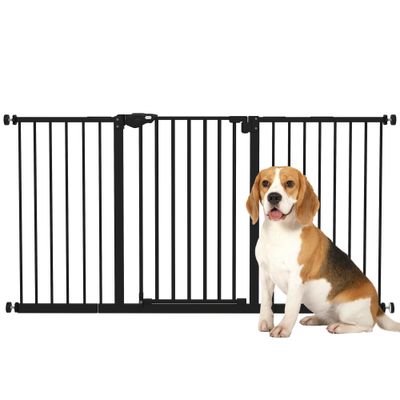 PawHut - Barrière sécurité porte réglable double verrou sans perçage