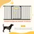 PawHut - Barrière sécurité porte réglable double verrou sans perçage