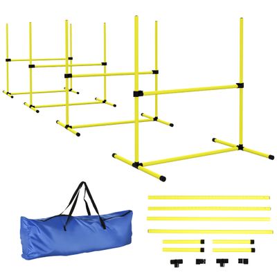 PawHut - Agility sport pour chiens set de 4 obstacles pro - jaune noir