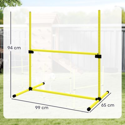 PawHut - Agility sport pour chiens set de 4 obstacles pro - jaune noir