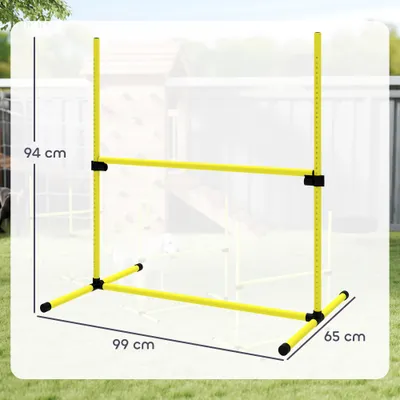 PawHut - Agility sport pour chiens set de 4 obstacles pro - jaune noir