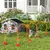 PawHut - Kit d'agilité chien 4 arcs, sac transport - orange jaune rouge