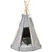 PawHut - Tente Tipi Animaux Coussin Épais Grand Confort Inclus - gris