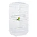 PawHut- Volière perchoirs mangeoires plateau amov 2 portes H.92cm - blanc