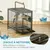 PawHut - Cage de Transport porte-acier gris moucheté PawHut - Cage de Transport porte-acier gris moucheté