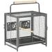 PawHut - Cage de Transport porte-acier gris moucheté
