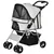 PawHut - Poussette chien pliable 4 roues H.94cm - noir PawHut - Poussette chien pliable 4 roues H.94cm - noir