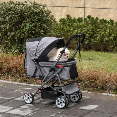 PawHut - Poussette buggy pliable chien chat panier sac