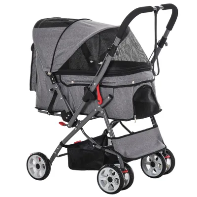 PawHut - Poussette buggy pliable chien chat panier sac