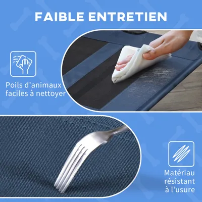 PawHut - Lit sur pieds XXL surélevé textilène micro-perforé